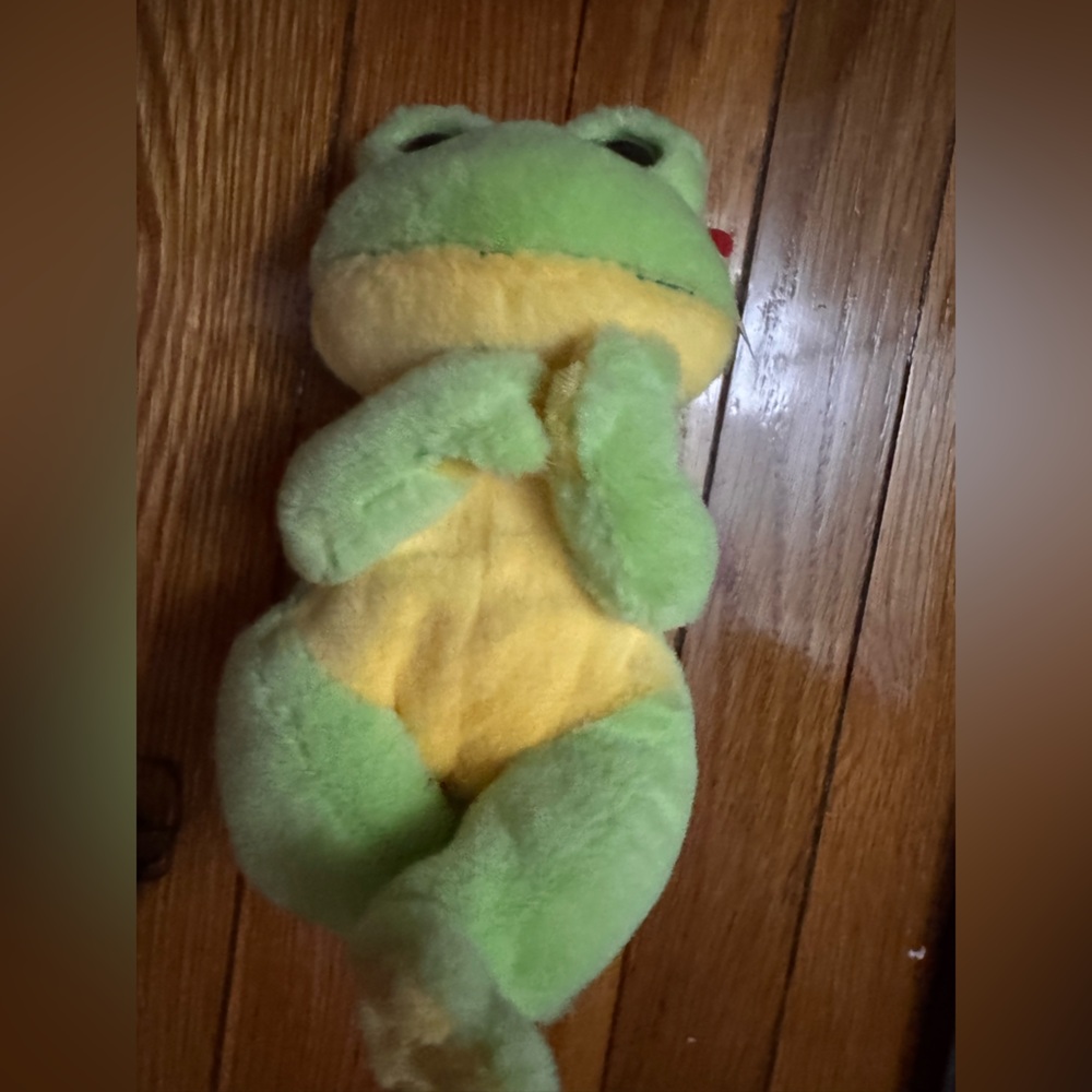 Green and Yellow Plush Caterpillar Toy